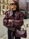 Veste zippée surdimensionnée pour femmes