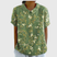 Women Linen Floral Print Short Sleeve Collared Blouse - Image 11