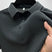 Men's Ribbed Knit Polo Shirt Short Sleeve Textured - Image 5