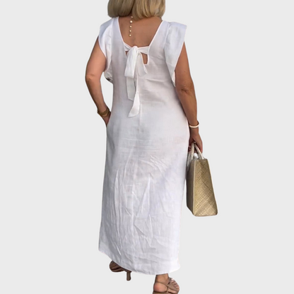 Emmara - Robe maxi décontractée sans manches avec poches