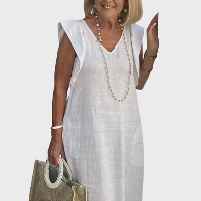 Emmara - Robe maxi décontractée sans manches avec poches