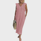 Emmara - Rochie maxi casual fără mâneci cu buzunare