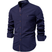 Tavionn - Chemise homme à manches longues avec col montant