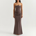 Valezza – Elegant Strapless Draped Maxi Dress