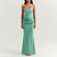 Valezza – Elegant Strapless Draped Maxi Dress