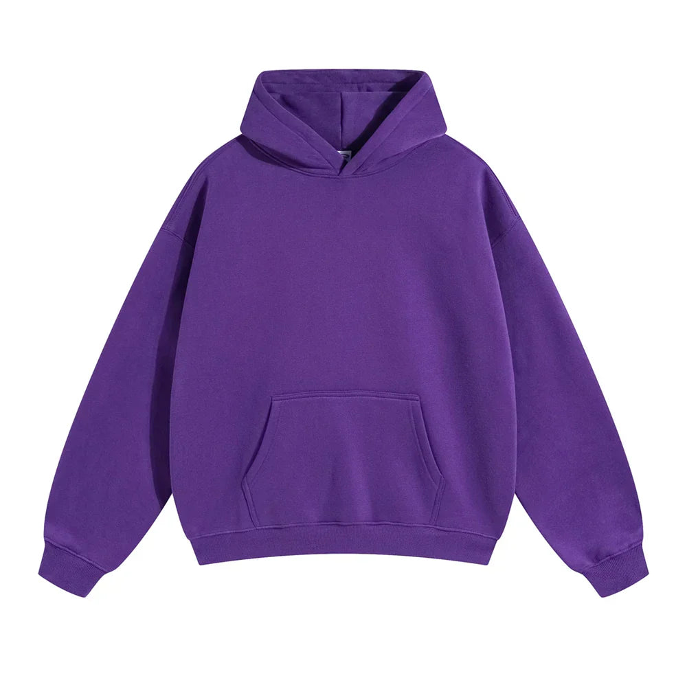 Men's Relaxed Fit Pullover Hoodie Kangaroo Pocket - Image 12