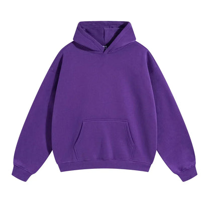 Men's Relaxed Fit Pullover Hoodie Kangaroo Pocket - Image 12