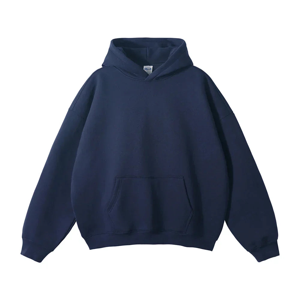 Men's Relaxed Fit Pullover Hoodie Kangaroo Pocket - Image 14