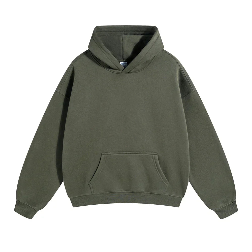 Men's Relaxed Fit Pullover Hoodie Kangaroo Pocket - Image 20
