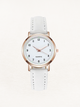 Women Leather Rose Gold Quartz Watch