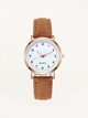 Women Leather Rose Gold Quartz Watch - Image 8
