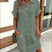 Women's Cotton Polo Shirt Dress with Pockets - Image 4
