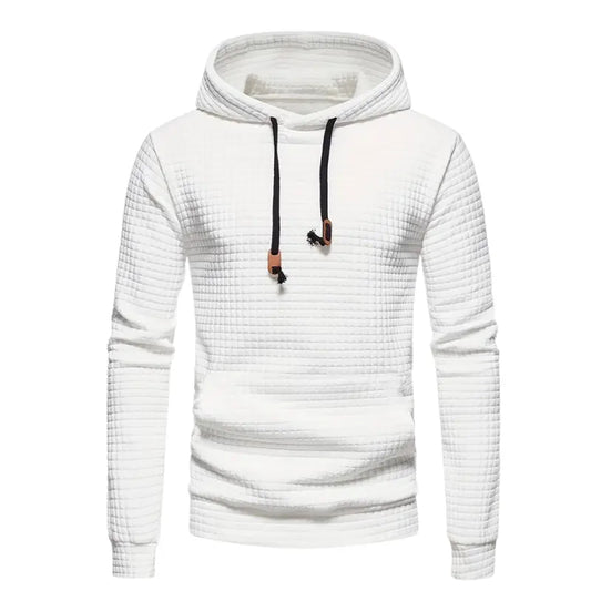 Waffle Textured Hoodie for Men Azzoria