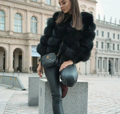Zelya – Chaqueta de piel sintética suave