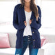Helena – Women’s Long Knit Cardigan with Front Pockets
