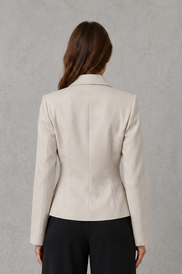 Women Tailored Blazer Single Button - Image 4