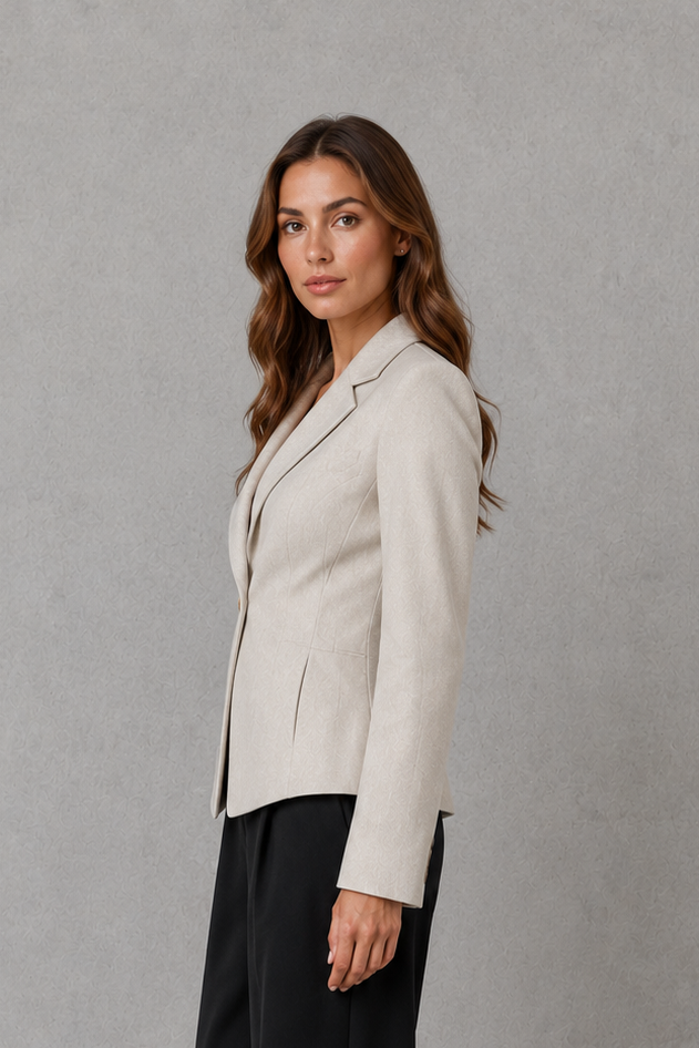 Women Tailored Blazer Single Button - Image 2