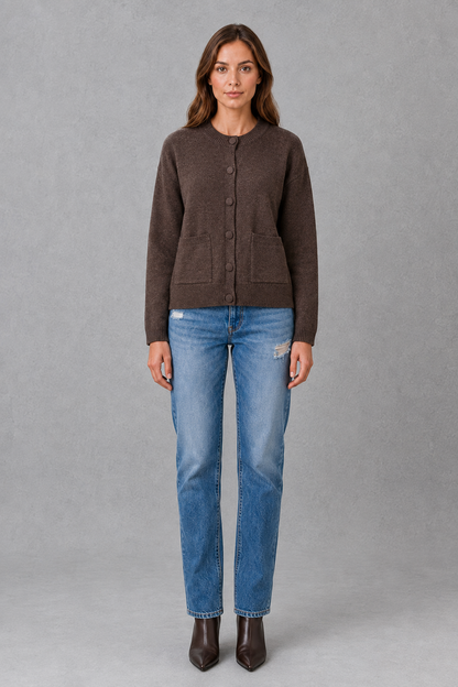 Women Chunky Knit Oversized Open Front Cardigan - Image 5