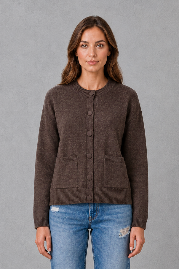 Women Chunky Knit Oversized Open Front Cardigan