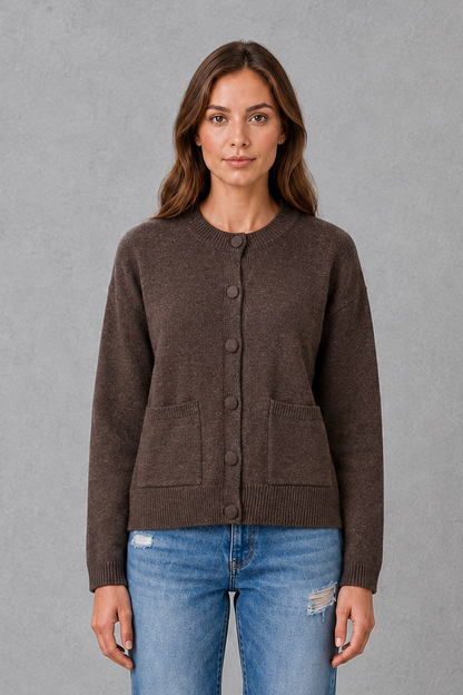 Women Chunky Knit Oversized Open Front Cardigan