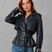 Women Cropped Double-Breasted Belted Cotton Trench Coat - Image 6