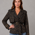Women Cropped Double-Breasted Belted Cotton Trench Coat - Image 8