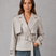 Women Cropped Double-Breasted Belted Cotton Trench Coat - Image 10