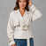 Women Cropped Double-Breasted Belted Cotton Trench Coat - Image 11
