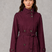 Women's Cropped Double-Breasted Belted Jacket High Collar