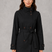 Women's Cropped Double-Breasted Belted Jacket High Collar - Image 9