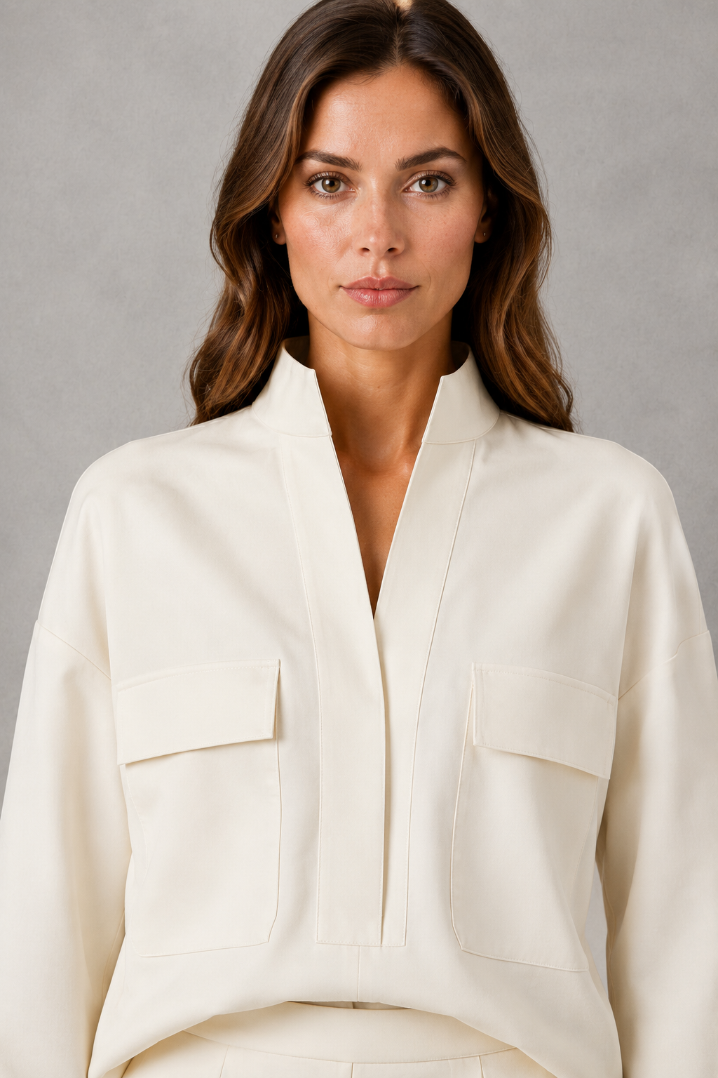 Women 2 Piece Tailored Co-Ord Set Cropped Jacket Straight Leg Trousers - Image 3