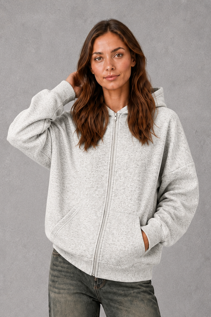 Women's Fleece Hoodie Relaxed Cotton Blend Hooded Sweatshirt - Image 7