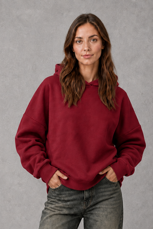 Women's Fleece Hoodie Relaxed Cotton Blend Hooded Sweatshirt - Image 12