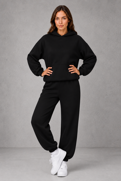 Women's Hooded Jogger Set Casual Two Piece Tracksuit - Image 6