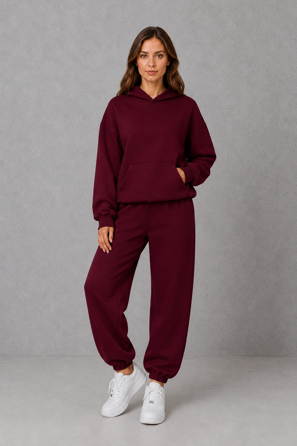 Women's Hooded Jogger Set Casual Two Piece Tracksuit - Image 7