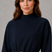 Women Navy Pinstripe Two Piece Wide Leg Pants Set - Image 3