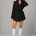 Women Pinstripe Belted Longline Blazer Tailored - Image 5