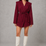 Women Pinstripe Belted Longline Blazer Tailored - Image 6