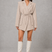 Women Pinstripe Belted Longline Blazer Tailored - Image 8