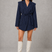 Women Pinstripe Belted Longline Blazer Tailored - Image 11