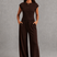 Women Knit Two Piece Set Sleeveless Top Wide Leg Pants - Image 7