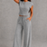 Women Knit Two Piece Set Sleeveless Top Wide Leg Pants - Image 6