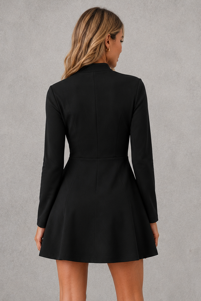 Women's Stand Collar Button-Up Jacket - Image 2