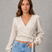 Women Knit Wrap V-Neck Long Sleeve Sweater