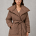 Women's Belted Quilted Puffer Jacket Winter Coat
