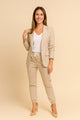 Structured Blazer and Trousers Set with Adjustable Waist – Women’s Two-Piece Azzoria