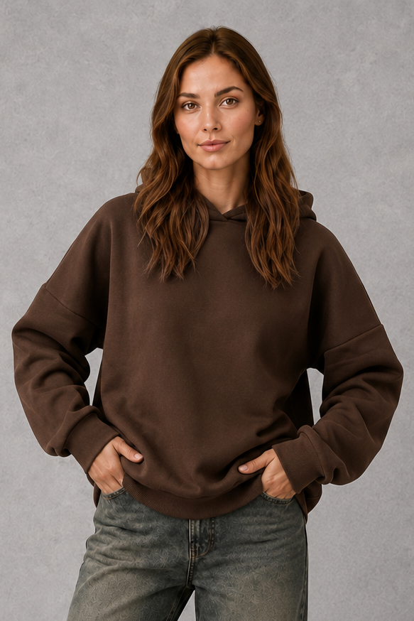Women's Fleece Hoodie Relaxed Cotton Blend Hooded Sweatshirt - Image 13