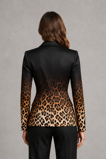 Women Floral Print Single Button Blazer - Image 4