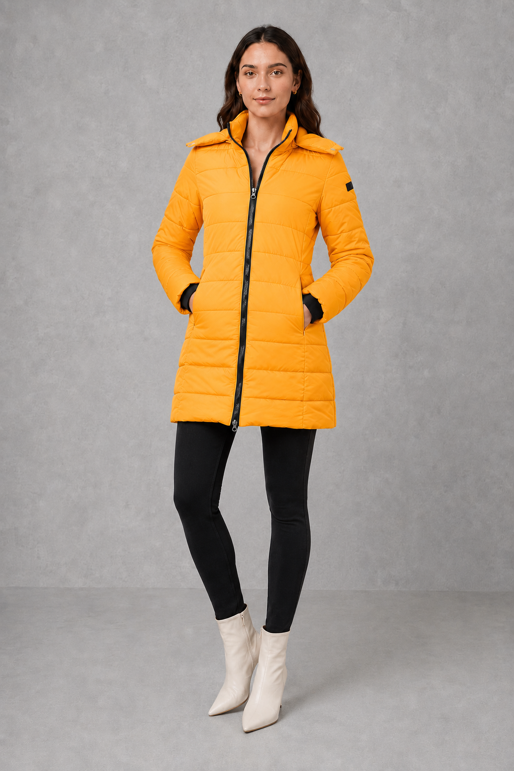 Women's Lightweight Quilted Insulated Hooded Puffer Coat - Image 10