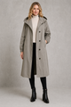 Women's Oversized Waterproof Longline Hooded Trench Coat